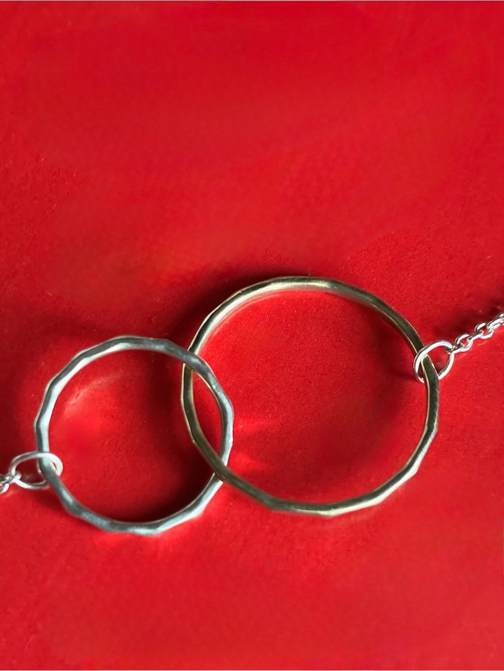 925 Interlocking Circle Silver Necklace - Elegant Women's Jewelry